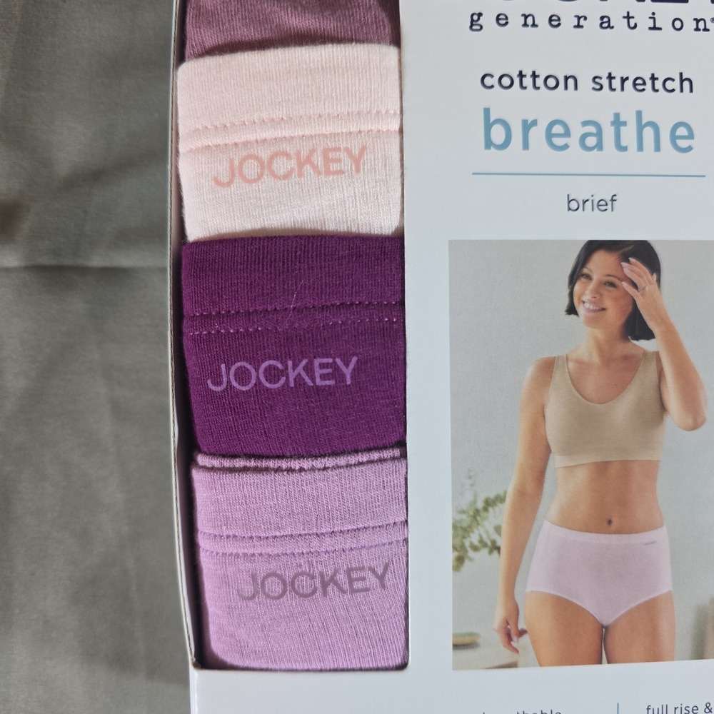 Jockey Generation Cotton Stretch Breathe Brief Underwear 4-Pack Pink Purple XXL - Picture 3 of 6